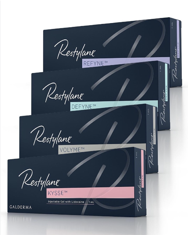 Restylane dermal filler products by Galderma